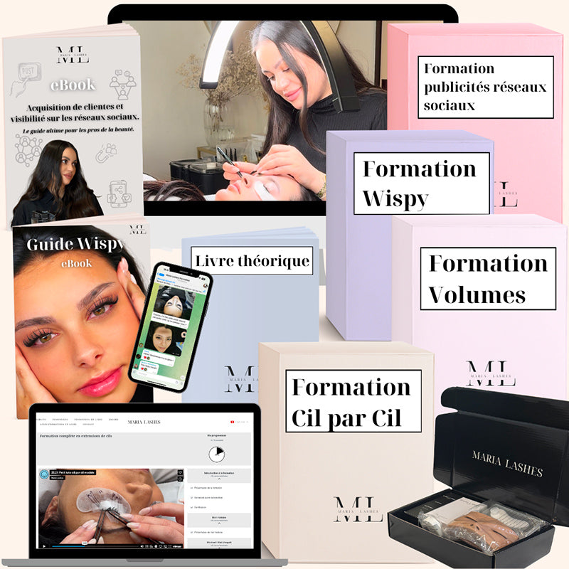 Formation complète en extensions de cils en ligne : Technique Cil par Cil, Volume & Wispy